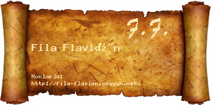 Fila Flavián névjegykártya